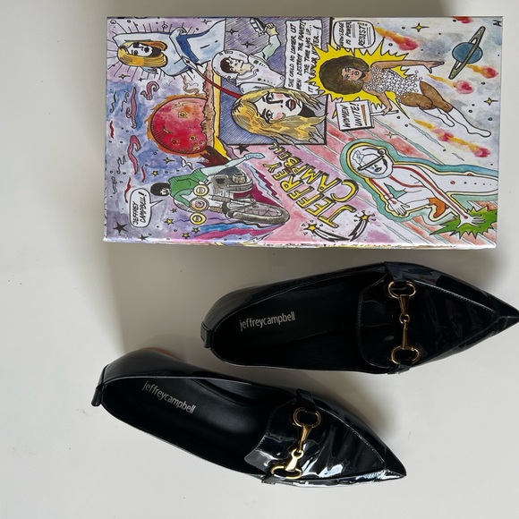 Size 10 Jeffrey Campbell Patent Leather Slip Ons - Picture 5 of 7
